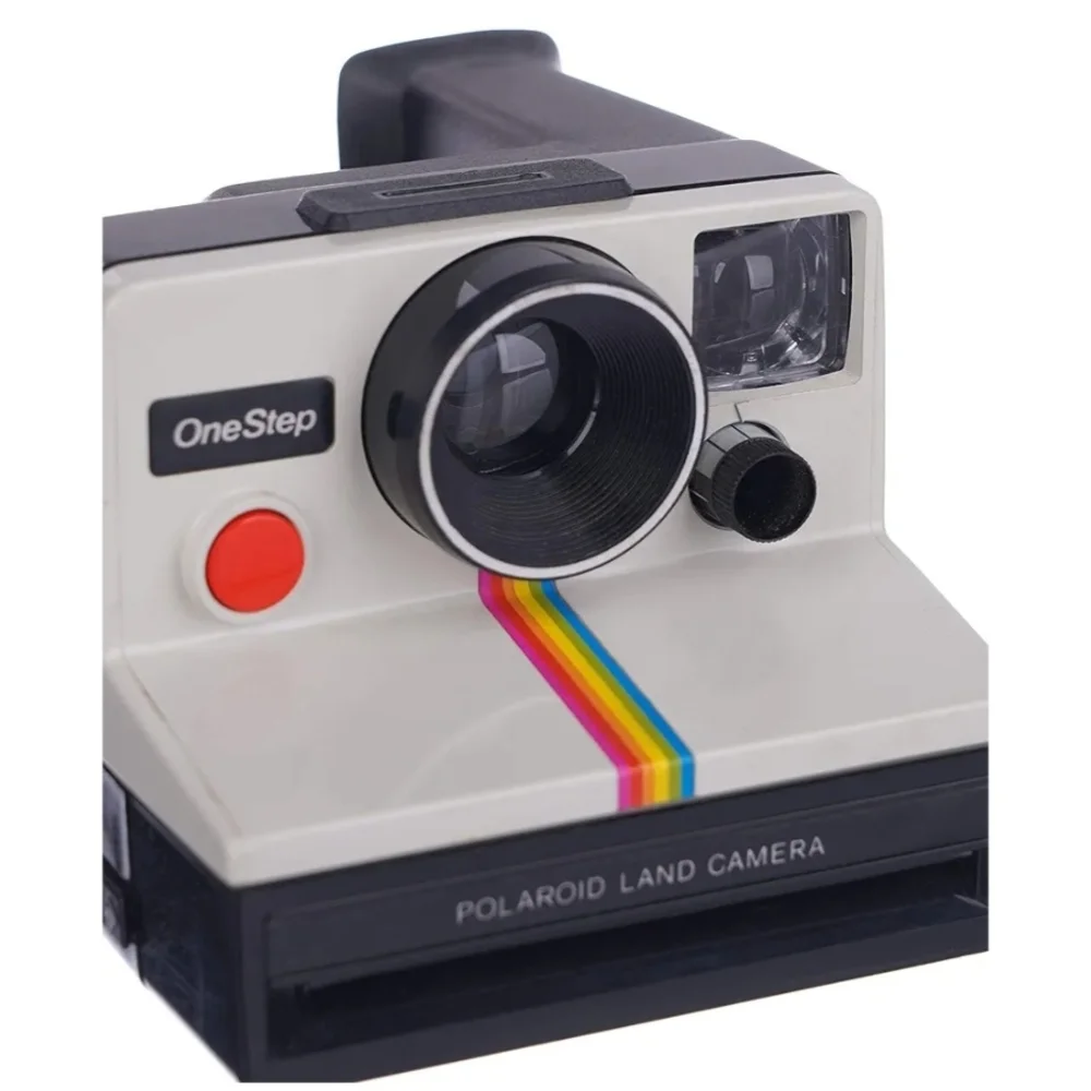 Polaroid OneStep Land Camera - White with Rainbow Accent SX-70 Film Not Included